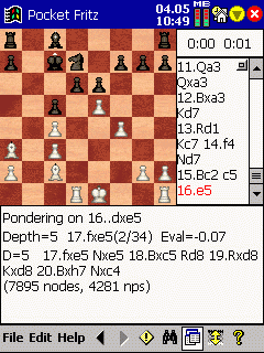 Pocket Fritz - шахматная программа для КПК